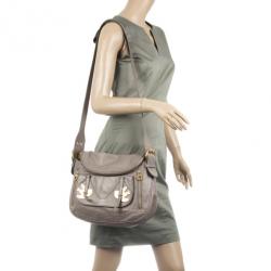 Pre Owned Marc by Marc Jacobs Black Petal To The Metal Natasha Flap Crossbody Bag