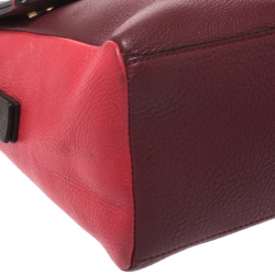 Pre Owned Marc by Marc Jacobs Tri Color Leather Flap Top Handle Bag