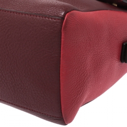 Pre Owned Marc by Marc Jacobs Tri Color Leather Flap Top Handle Bag