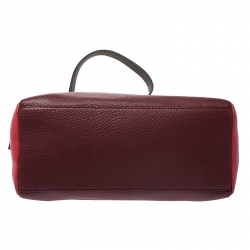 Pre Owned Marc by Marc Jacobs Tri Color Leather Flap Top Handle Bag