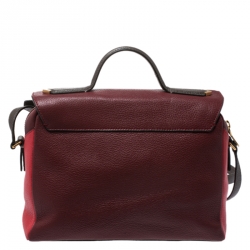 Pre Owned Marc by Marc Jacobs Tri Color Leather Flap Top Handle Bag