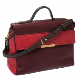 Pre Owned Marc by Marc Jacobs Tri Color Leather Flap Top Handle Bag