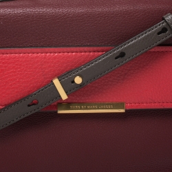 Pre Owned Marc by Marc Jacobs Tri Color Leather Flap Top Handle Bag