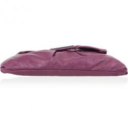 Pre Owned Marc by Marc Jacobs Purple Leather Dr. Q Convertible Clutch