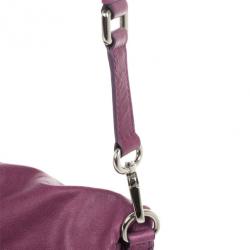 Pre Owned Marc by Marc Jacobs Purple Leather Dr. Q Convertible Clutch