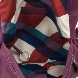 Pre Owned Marc by Marc Jacobs Purple Leather Dr. Q Convertible Clutch