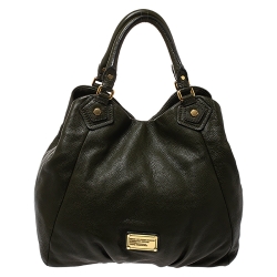Pre Owned Marc by Marc Jacobs Green Leather Classic Q Francesca Shoulder Bag