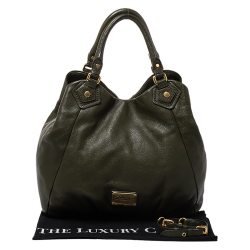 Pre Owned Marc by Marc Jacobs Green Leather Classic Q Francesca Shoulder Bag