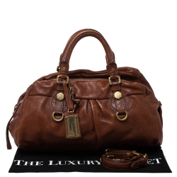 Pre Owned حقيبة مارك باي مارك جاكوبس Q بيبي غروفي جلد بنية 