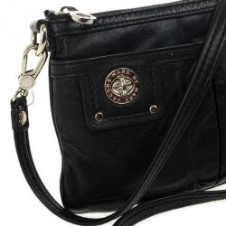 Pre Owned Marc by Marc Jacobs Black Leather Totally Turnlock Percy Crossbody Clutch