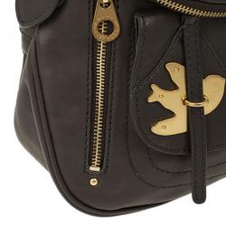 مملوكة مسبقًا Marc by Marc Jacobs Black Petal To The Metal Natasha Flap Crossbody Bag