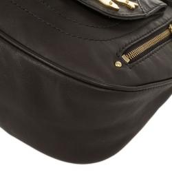 مملوكة مسبقًا Marc by Marc Jacobs Black Petal To The Metal Natasha Flap Crossbody Bag