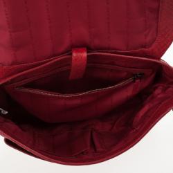 Marc by Marc Red Werdie Snake-Effect Leather Messenger Bag