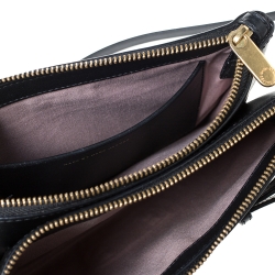 Pre Owned Marc By Marc Jacobs Black Leather Ligero Double Percy Crossbody Bag