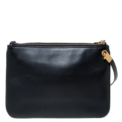 Pre Owned Marc By Marc Jacobs Black Leather Ligero Double Percy Crossbody Bag