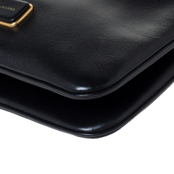 Pre Owned Marc By Marc Jacobs Black Leather Ligero Double Percy Crossbody Bag