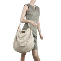 Pre Owned Marc by Marc Jacobs Beige Classic Q Hillier Hobo