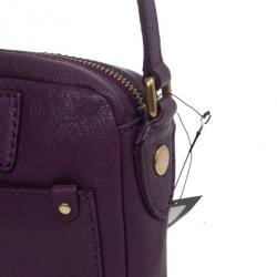 Pre Owned Marc by Marc Jacobs Dark Magenta Preppy Leather Camera Bag