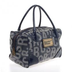 Pre Owned Marc by Marc Jacobs Patent Monogram Denim satchel