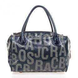 Pre Owned Marc by Marc Jacobs Patent Monogram Denim satchel