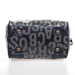 Pre Owned Marc by Marc Jacobs Patent Monogram Denim satchel