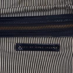 Pre Owned Marc by Marc Jacobs Patent Monogram Denim satchel