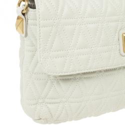 Pre Owned Marc by Marc Jacobs White Quilted Shoulder Bag
