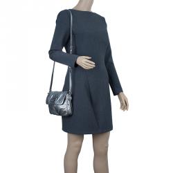 Pre Owned Marc by Marc Jacobs Silver Leather Isabelle Cross Body Bag