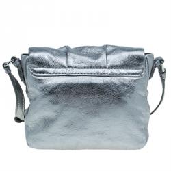 Pre Owned Marc by Marc Jacobs Silver Leather Isabelle Cross Body Bag
