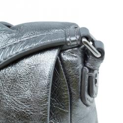 Pre Owned Marc by Marc Jacobs Silver Leather Isabelle Cross Body Bag
