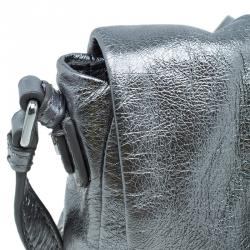 Pre Owned Marc by Marc Jacobs Silver Leather Isabelle Cross Body Bag