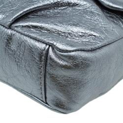 Pre Owned Marc by Marc Jacobs Silver Leather Isabelle Cross Body Bag