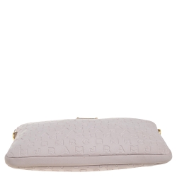 Pre Owned Marc by Marc Jacobs Beige Dreamy Logo Fabric Laptop Bag