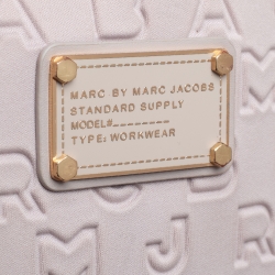 Pre Owned Marc by Marc Jacobs Beige Dreamy Logo Fabric Laptop Bag