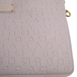 Pre Owned Marc by Marc Jacobs Beige Dreamy Logo Fabric Laptop Bag