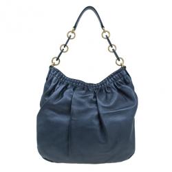 Pre Owned Marc by Marc Jacobs Black Nappa Leather Hobo