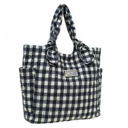 Pre Owned Marc By Marc Jacobs Black/Yellow Pretty Nylon Little Tate Tote