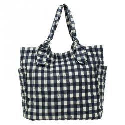 Pre Owned Marc By Marc Jacobs Black/Yellow Pretty Nylon Little Tate Tote