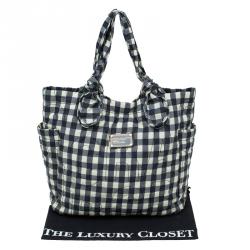 Pre Owned Marc By Marc Jacobs Black/Yellow Pretty Nylon Little Tate Tote