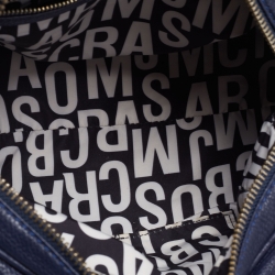 Pre Owned Marc by Marc Jacobs Navy Blue Leather Classic Q Baby Groovee Bag