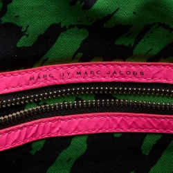 Pre Owned Marc by Marc Jacobs Multicolor Coated Fabric and Patent Leather Lil Riz Hobo