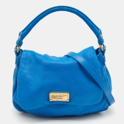 Marc by Marc Jacobs Blue Leather Classic Q Lil Ukita Top Handle Bag