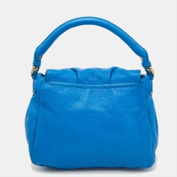 Marc by Marc Jacobs Blue Leather Classic Q Lil Ukita Top Handle Bag