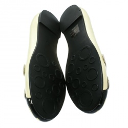 Pre Owned حذاء فلات باليه مارك باي مارك جاكوبس جلد لامع متعدد الألوان مقاس 38.5