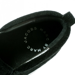 Pre Owned Marc By Marc Jacobs Black Suede GRRL Slip On Sneakers Size 35