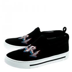 Pre Owned Marc By Marc Jacobs Black Suede GRRL Slip On Sneakers Size 35