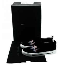 Pre Owned Marc By Marc Jacobs Black Suede GRRL Slip On Sneakers Size 35