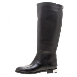 Marc By Marc Jacobs Black Leather Kip Knee High Boots Size 37