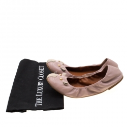 Pre Owned حذاء فلات مارك باي مارك جاكوبس ماوس جلد وردي مقاس 40