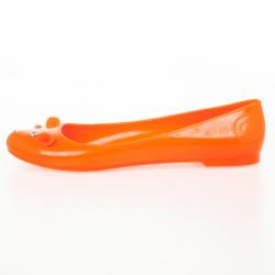 Pre Owned Marc by Marc Jacobs Orange Jelly Mouse Ballet Flats Size 40
